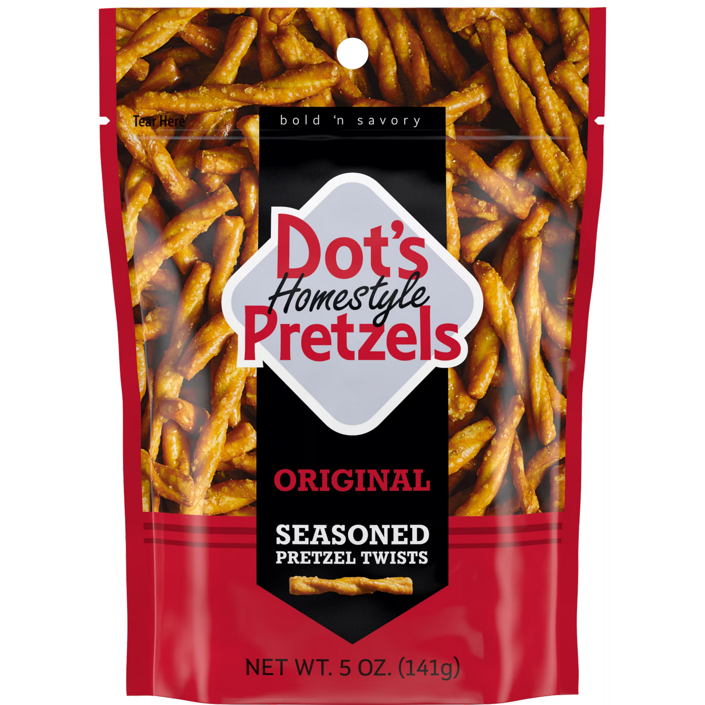 Dot's Homestyle Pretzels, Original Seasoned Pretzel Twists, 5 oz