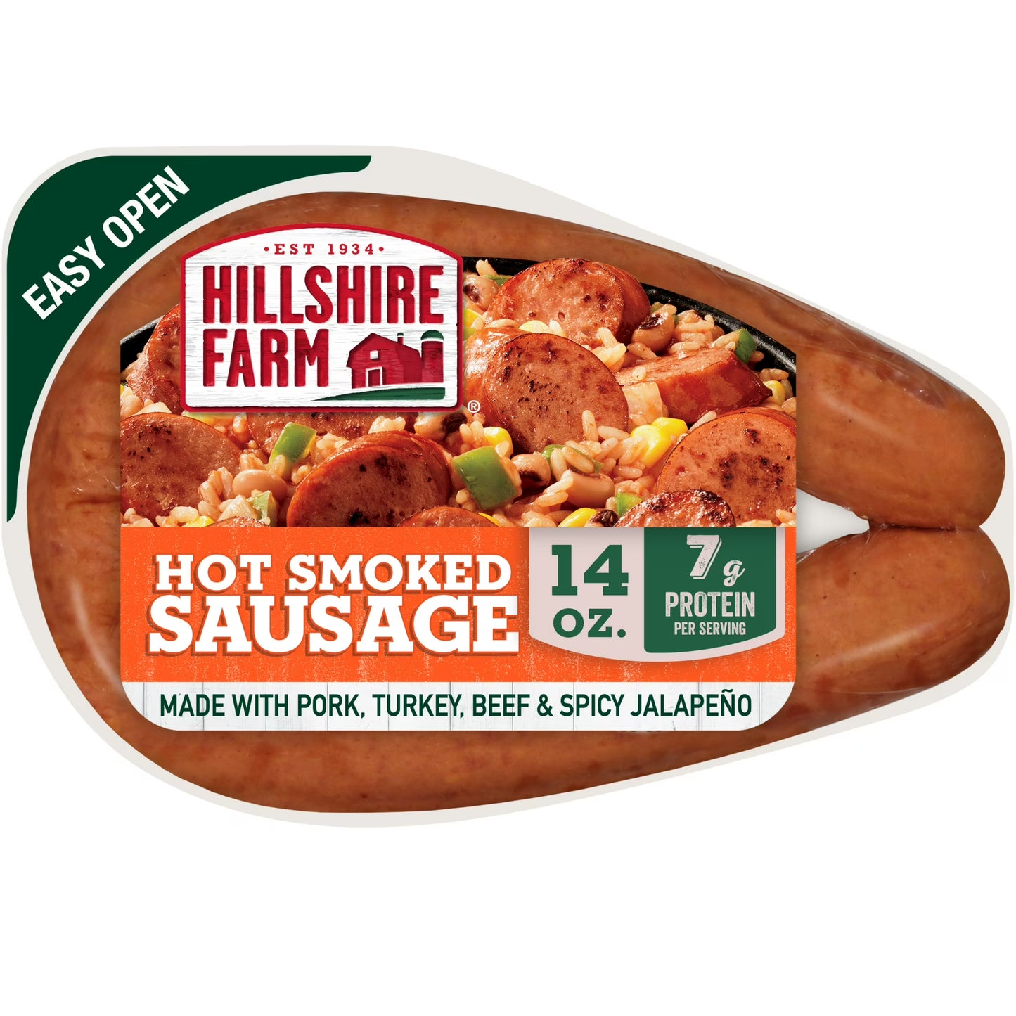 Hillshire Farm Hot Smoked Sausage Rope, 14 oz
