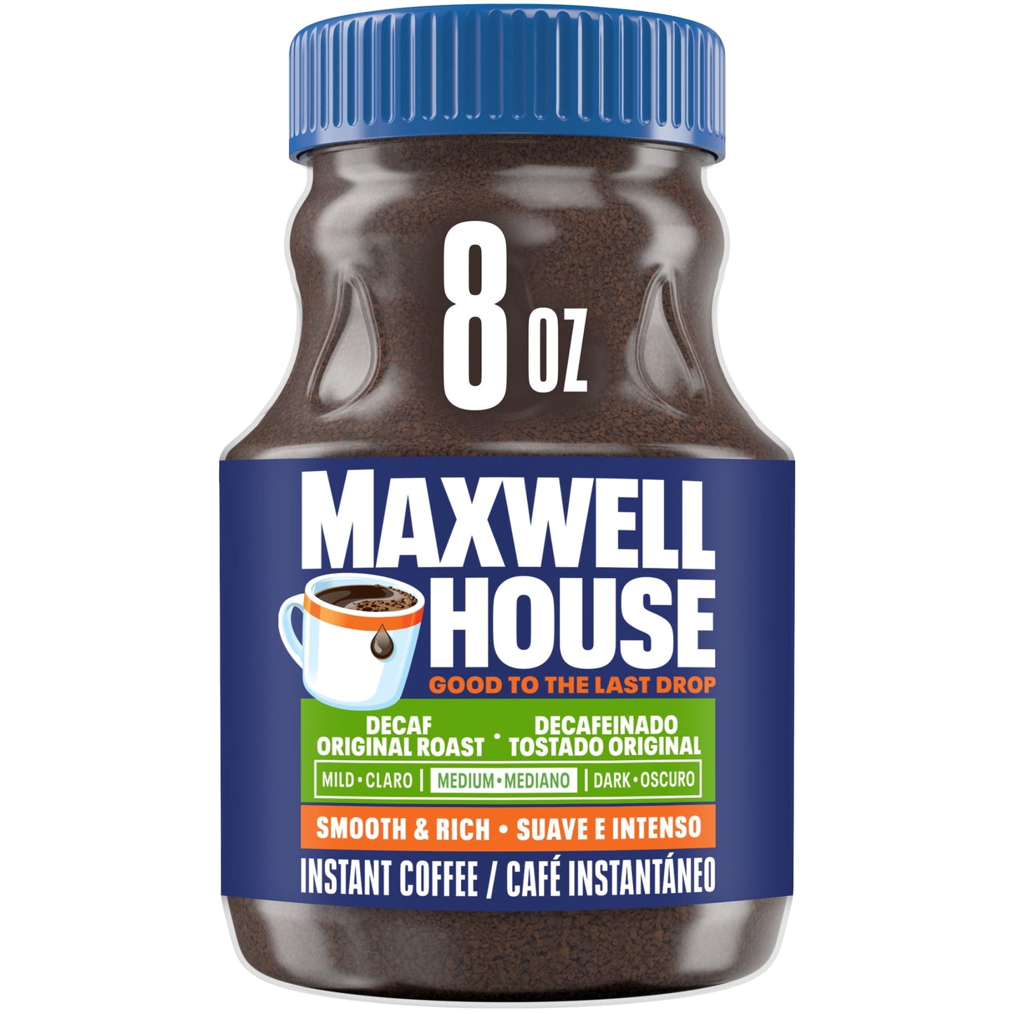Maxwell House Original Roast Decaffeinated Instant Coffee, 8 oz