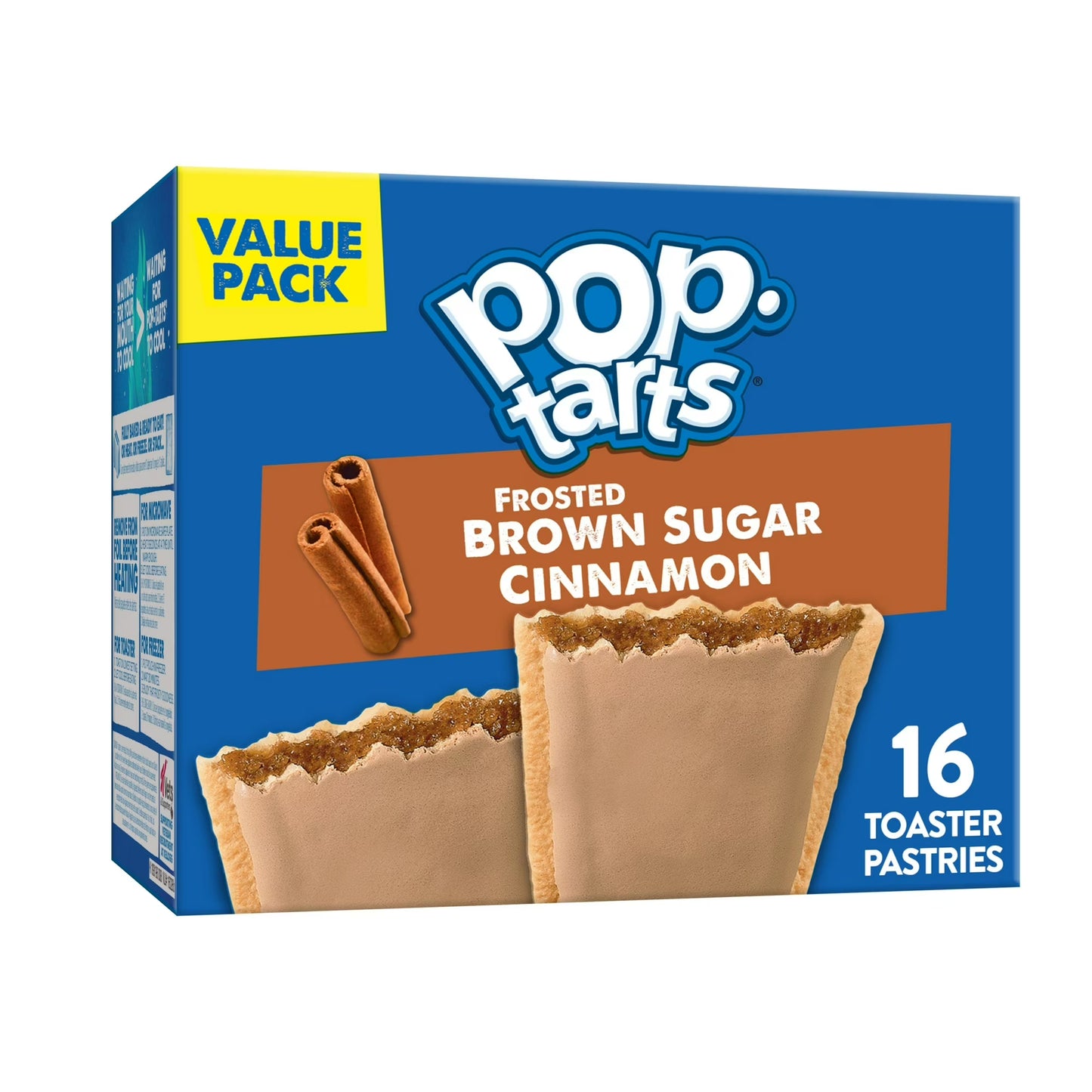 Pop-Tarts Frosted Brown Sugar Cinnamon Toaster Pastries, Breakfast Foods, Shelf-Stable, 27 oz