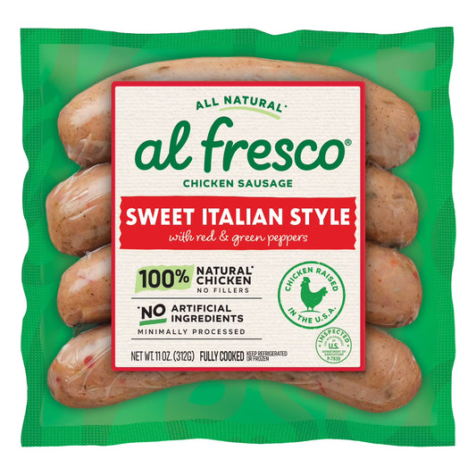 Al Fresco Sweet Italian Style Chicken Dinner Sausage 11 oz, 4 Count