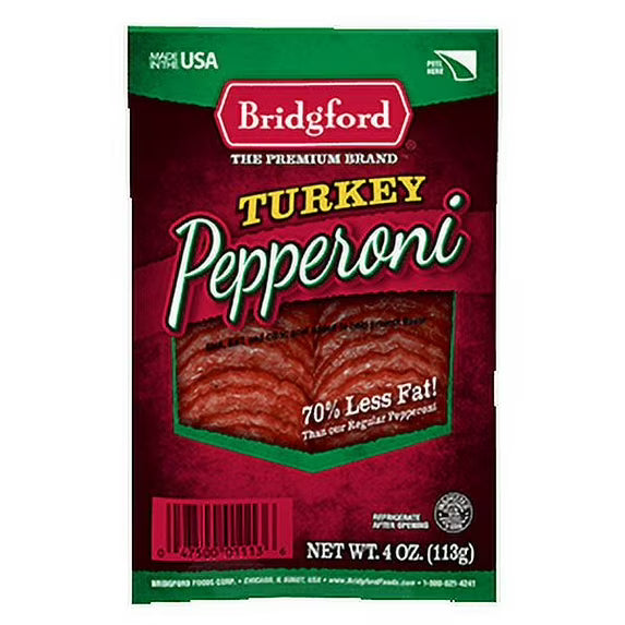 Bridgford Sliced Turkey Pepperoni - 4 oz