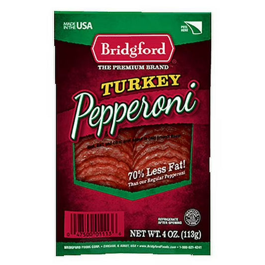 Bridgford Sliced Turkey Pepperoni - 4 oz