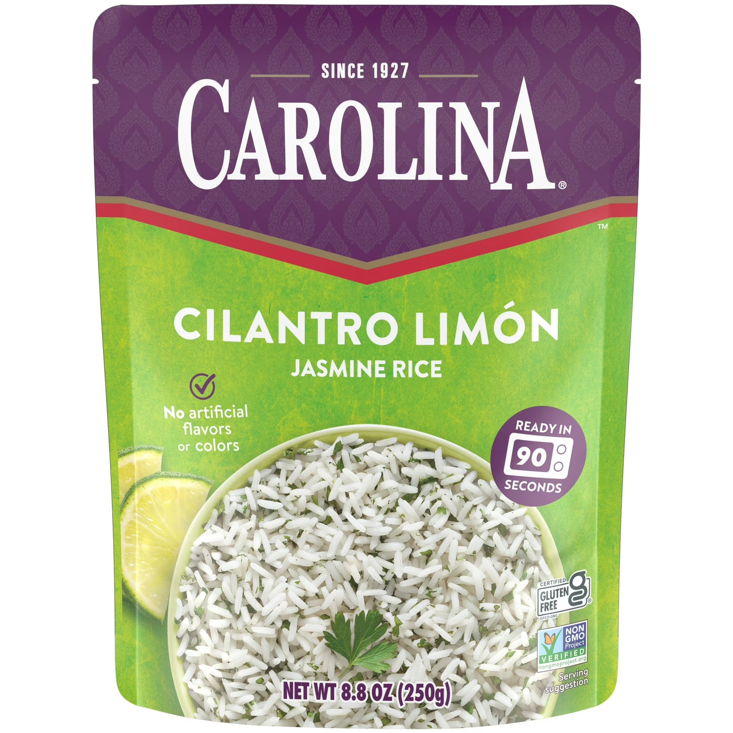 Carolina Ready-to-Heat Cilantro Limón Jasmine Rice, 8.8 oz Bag