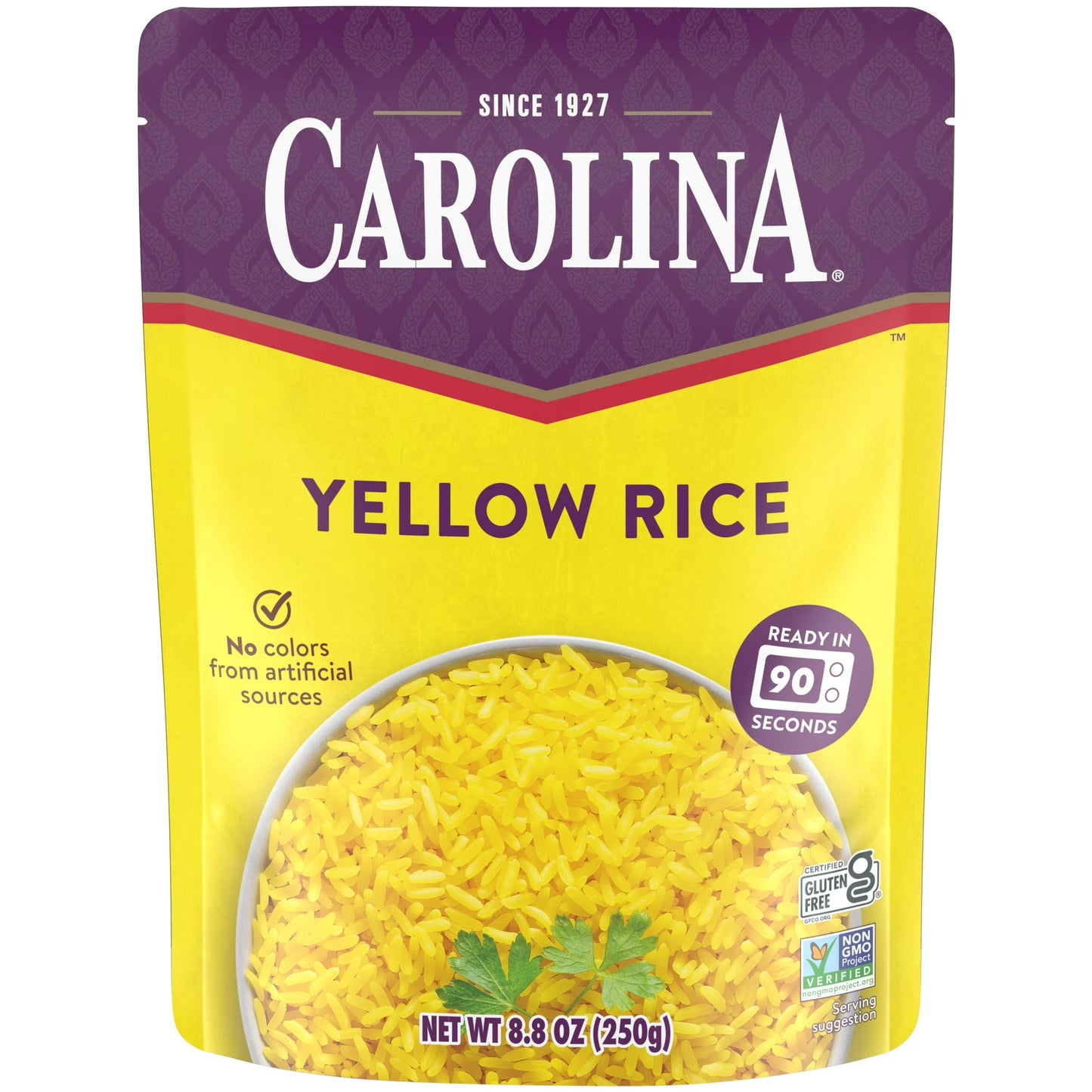 Carolina Yellow Rice, Ready to Heat 90 Second Rice, 8.8 oz