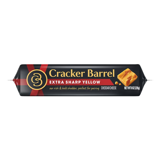 Cracker Barrel Extra Sharp Yellow Cheddar Cheese 8 oz Block