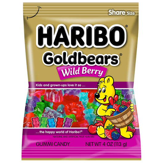 HARIBO Goldbears Wild Berry Gummi Candies 4 oz
