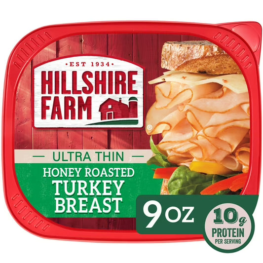 Hillshire Farm Ultra Thin Sliced Honey Roasted Turkey Breast Deli Lunch Meat, 9 oz
