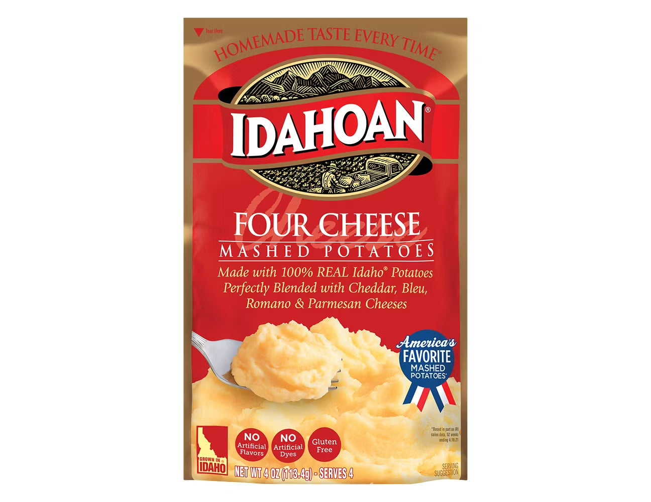 Idahoan Four Cheese Mashed Potatoes, 4 oz