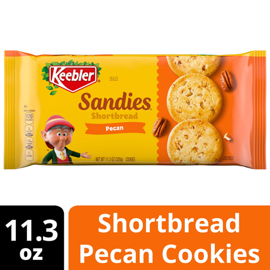 Keebler Sandies Pecan Cookies, Shortbread Cookies with Crunchy Pecans, 11.3 oz