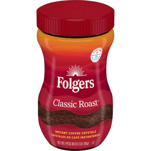 Folgers Classic Roast Instant Coffee, 3 oz