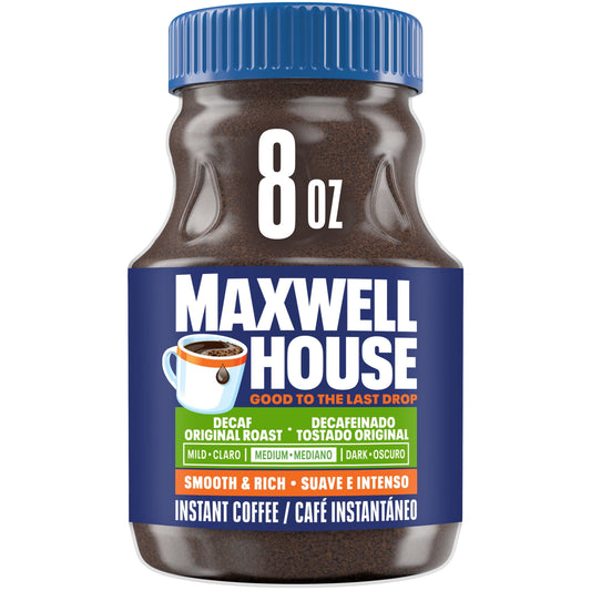 Maxwell House Original Roast Decaffeinated Instant Coffee, 8 oz