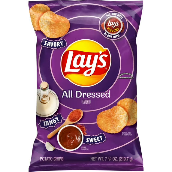 Lays All Dressed Potato Chips 7.75 oz