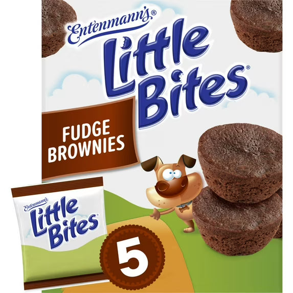 Little Bites Chocolate Fudge Brownies, 5 packs, Real Chocolate Mini Muffins, 9.75 oz Box