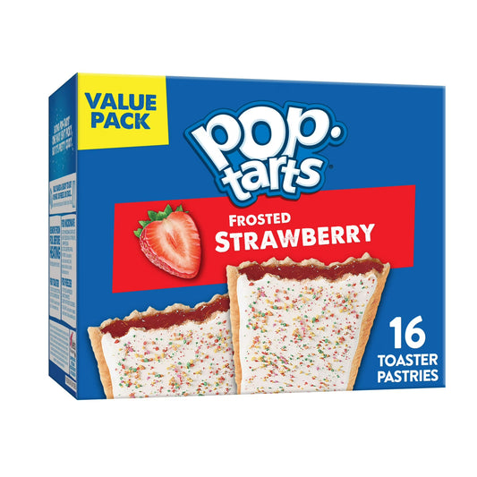Pop-Tarts Frosted Strawberry Toaster Pastries, Breakfast Foods, Shelf-Stable, 27 oz