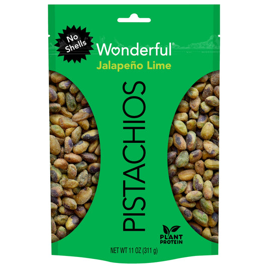 Wonderful Pistachios No Shells Jalapeno Lime Nuts, 11 Ounce Bag