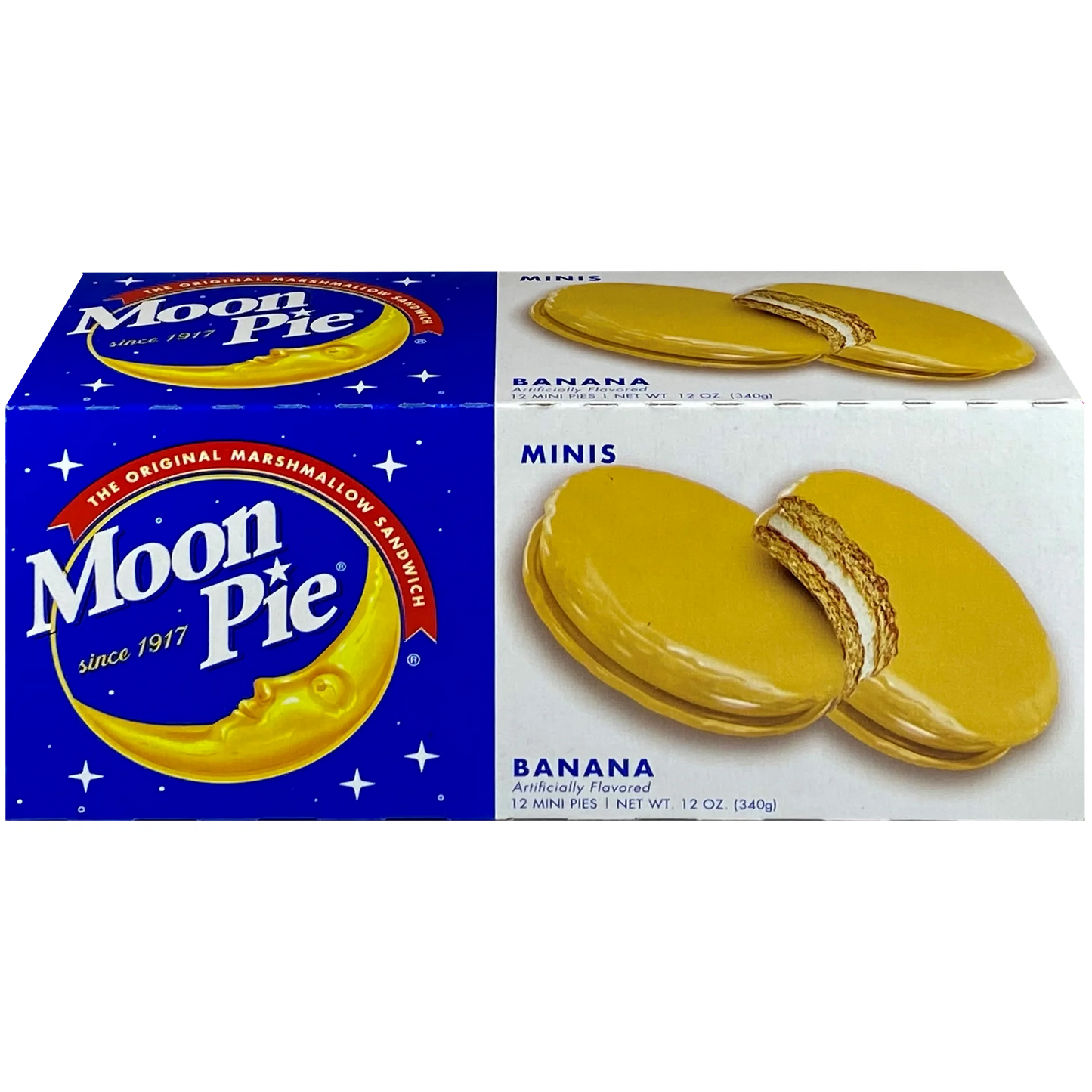 MoonPie Mini Banana Marshmallow Cookie Sandwiches, 12 oz, 12 Count